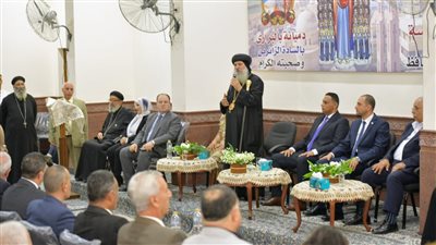 محافظ الدقهلية وقياداتها يشاركون في الاحتفال بعيد تكريس كنيسة الشهيدة دميانة ببلقاس