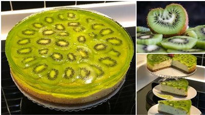 طريقة عمل الكيكة بالكيوي والليمون من الشيف ساندرا (فيديو)