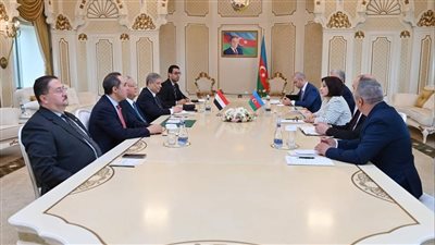 تفاصيل لقاء المستشار حنفي جبالي ورئيسة برلمان أذربيجان