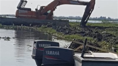 إزالة تعديات على 450 فدانا ببحيرة المنزلة في الدقهلية