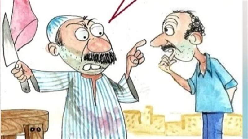 أسعار اللحوم في كاريكاتير