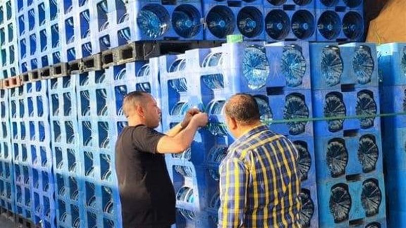 ضبط 3670 عبوة مياه,