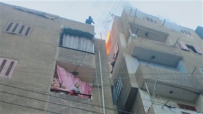 مختل عقليا يشعل النيران بمنزله في المنصورة ويفر هاربا 