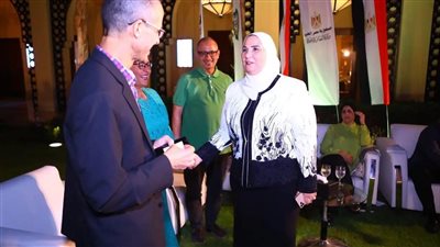 نيفين القباچ تستقبل الوفود المشاركة في مؤتمر بنوك ومؤسسات التنمية الاجتماعية