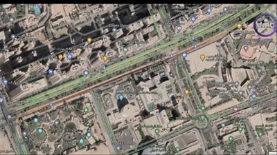 تكدس مروري أعلى كوبري أكتوبر وصلاح سالم 