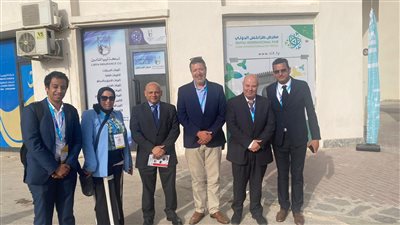 تامر مصطفى يتفقد الجناح المصري بمعرض ليبيا بيلد