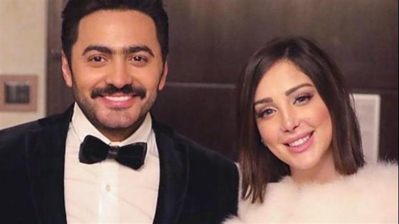 تامر حسني وبسمة بوسيل،