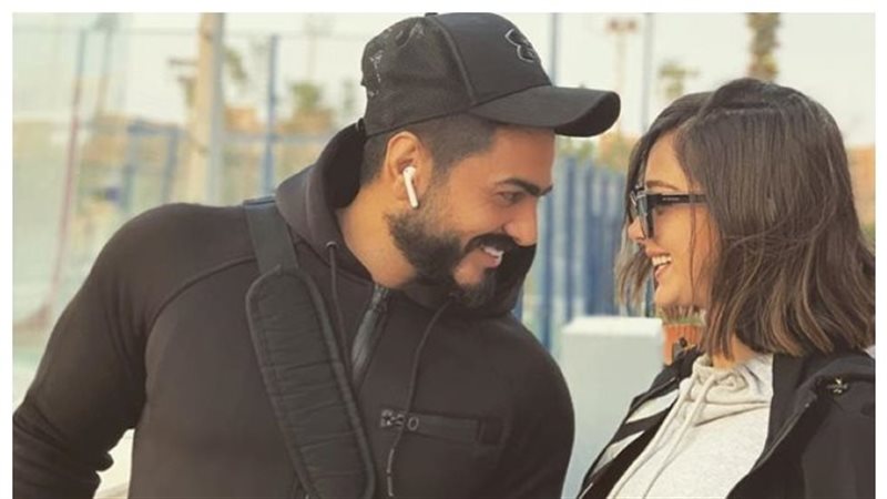 تامر حسني وبسمة بوسيل،