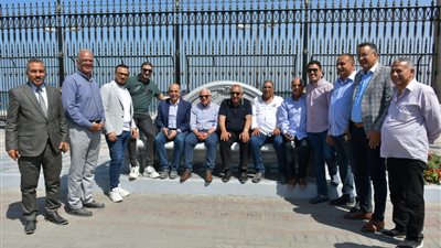 محافظ بورسعيد يتفقد ساحة مصر بمرافقة أبوعلي وقيادات النادي المصري