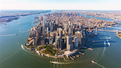  بدء غرق مدينة نيويورك الأمريكية بسبب وزنها 