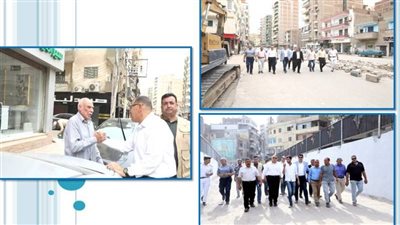 جولة لمحافظ الشرقية بشوارع الزقازيق لمتابعة الرصف والتطوير