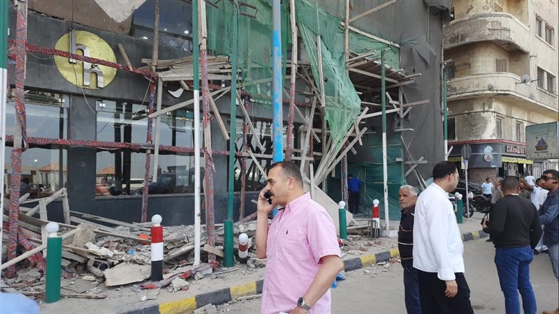 سقوط سقاله فندق بالإسكندرية،فيتو
