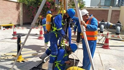 صرف الإسكندرية: تدريب العاملين في محطة رفع على إجراءات السلامة المهنية 