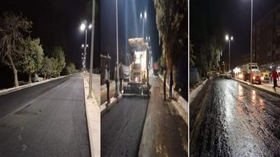الجيزة تنهي رصف وتطوير طريق برقاش بمنشأة القناطر (صور)
