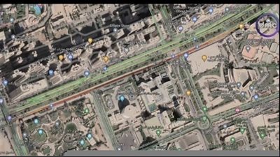 جوجل ماب يستعرض الحالة المرورية لشوارع القاهرة اليوم 