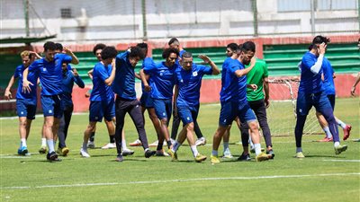 المصري يخوض مرانه الصباحي استعدادا لغزل المحلة بالدوري المصري الممتاز (صور)