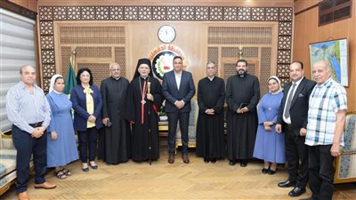 تفاصيل لقاء محافظ الدقهلية مع الأنبا بولا مطران الإسماعيلية 
