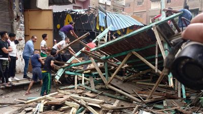 إصابة شخصين في سقوط غية حمام بسبب العواصف الترابية ببولاق الدكرور (صور)