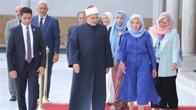 15 صور ترصد زيارة جيل بايدن للجامع الأزهر 