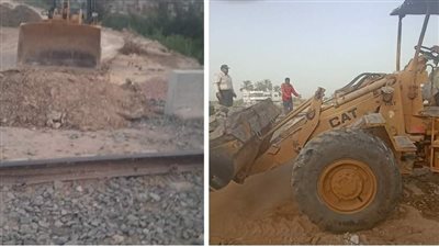 غلق 18 معبر سكك حديدية مخالف بأبو المطامير في البحيرة (صور)