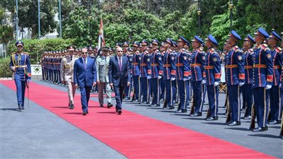 19 صورة ترصد اليوم الأول من زيارة رئيس موريتانيا لمصر ولقاء السيسي 