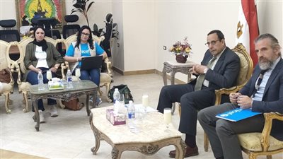 محافظ شمال سيناء يستقبل ممثل منظمة يونسيف في مصر خلال زيارته للعريش