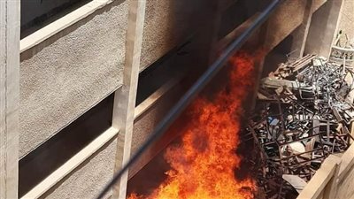 معاينة حريق داخل مدرسة بأكتوبر: ماس كهربائي السبب