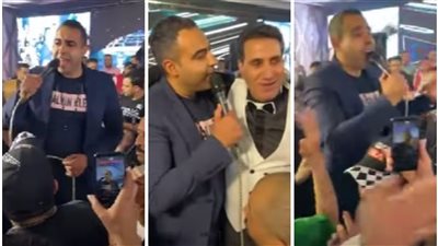 بطريقة وأغاني والده.. محمد عدوية يشعل حفل زفاف نجل أحمد شيبة (فيديو) 