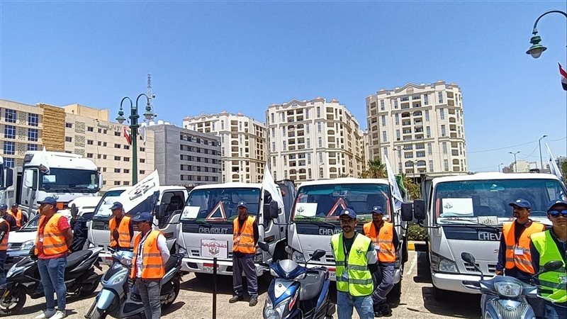 أصطفاف معدات النظافة