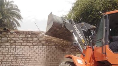 إزالة 3 حالات تعد على الأراضي الزراعية بأرمنت في محافظة الأقصر