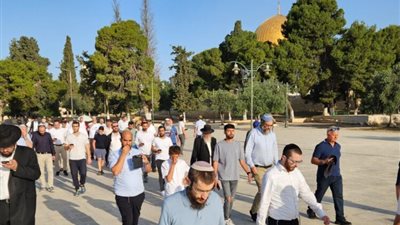 عشرات المستوطنين يقتحمون باحات المسجد الأقصى
