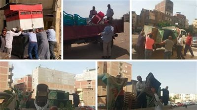 رفع 975 حالة إشغال طريق مخالف بالبحيرة (صور)