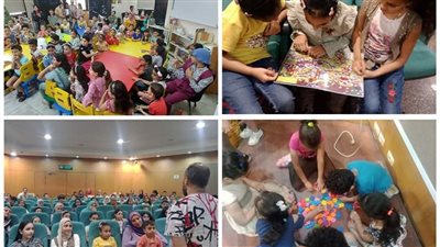 أنشطة وجلسات تفاعلية ومسابقات للأطفال بمكتبة مصر العامة بدمنهور (صور)