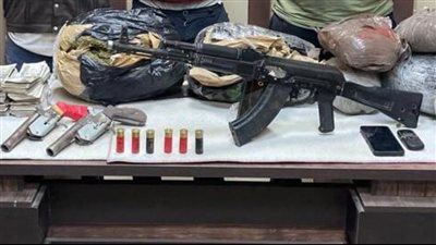 ضبط كمية من مخدر البانجو وأسلحة نارية بدون ترخيص بحوزة 3 أشخاص بالدقهلية