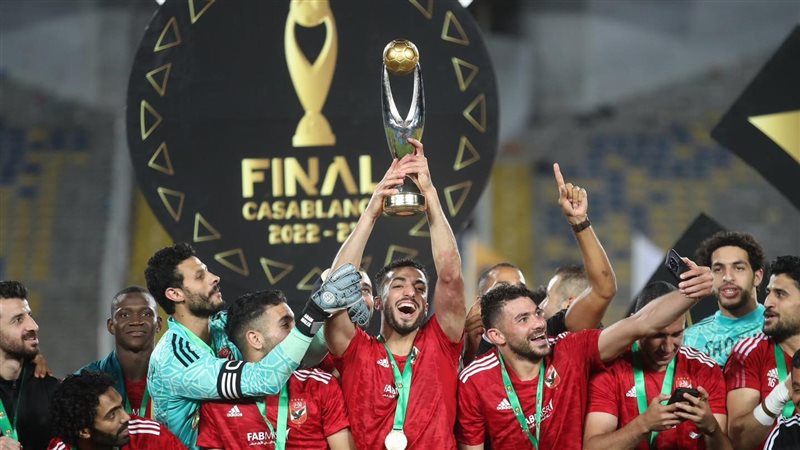 احتفال لاعبي الأهلي