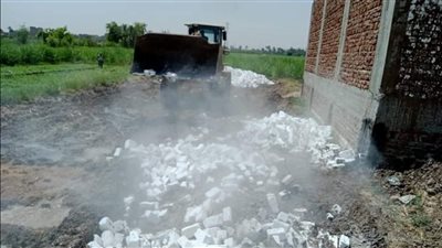 إزالة حالتي تعد على الأراضي الزراعية بمدينة أرمنت بالأقصر