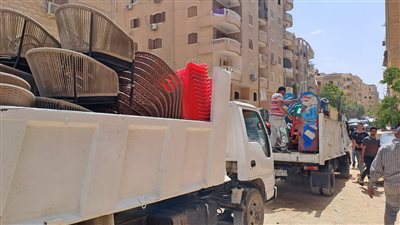 جهاز حدائق أكتوبر يشن حملة مكبرة لإزالة الإشغالات والمخالفات