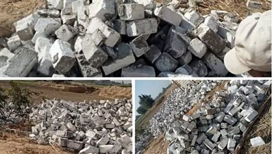 إزالة 13 حالة تعد بالبناء المخالف بالبحيرة (صور)