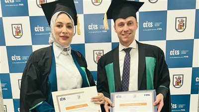 أحمد شوقي غريب ودينا الرفاعي يحصلان على دبلومة الإدارة الرياضية من الفيفا