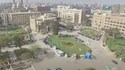 رئيس جامعة عين شمس يفتتح مشروع landscape بألسن عين شمس