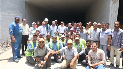 92 % نسبة تنفيذ الأعمال بنفق عرابي بالشرقية 