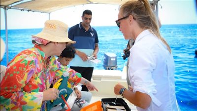 وزيرة البيئة تشهد أولى جلسات التدريب العملى لتحليل سلوك القروش بالبحر الأحمر 