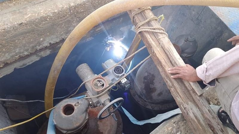 إصلاح كسر خط ناقل