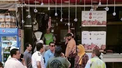 غرامات على محلات الجزارة فى الإسكندرية لإقامة شوادر بالطرق العامة