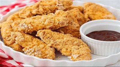 طريقة عمل استربس الفراخ، مقرمش ومميز وسريع التحضير 