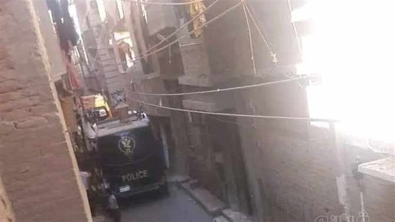 مسرح جريمة مقتل سيدة
