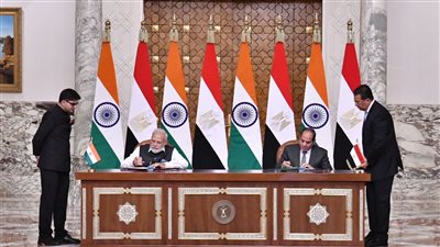  13 صورة ترصد الزيارة التاريخية الأولى لرئيس وزراء الهند إلى قصر الاتحادية ولقاء السيسي