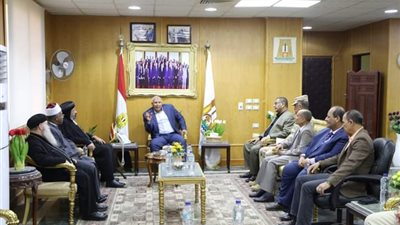 الزملوط يستقبل الأنبا أرسانيوس أسقف الوادي الجديد والواحات للتهنئة بعيد الأضحى المبارك 