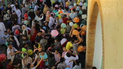 بلالين وألعاب، شباب المنوفية يحتفلون مع الأطفال بعيد الأضحى (صور)