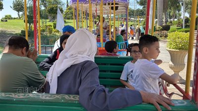 الطفطف فسحة الكبار والصغار بالحديقة الدولية في ثاني أيام عيد الأضحى (فيديو) 